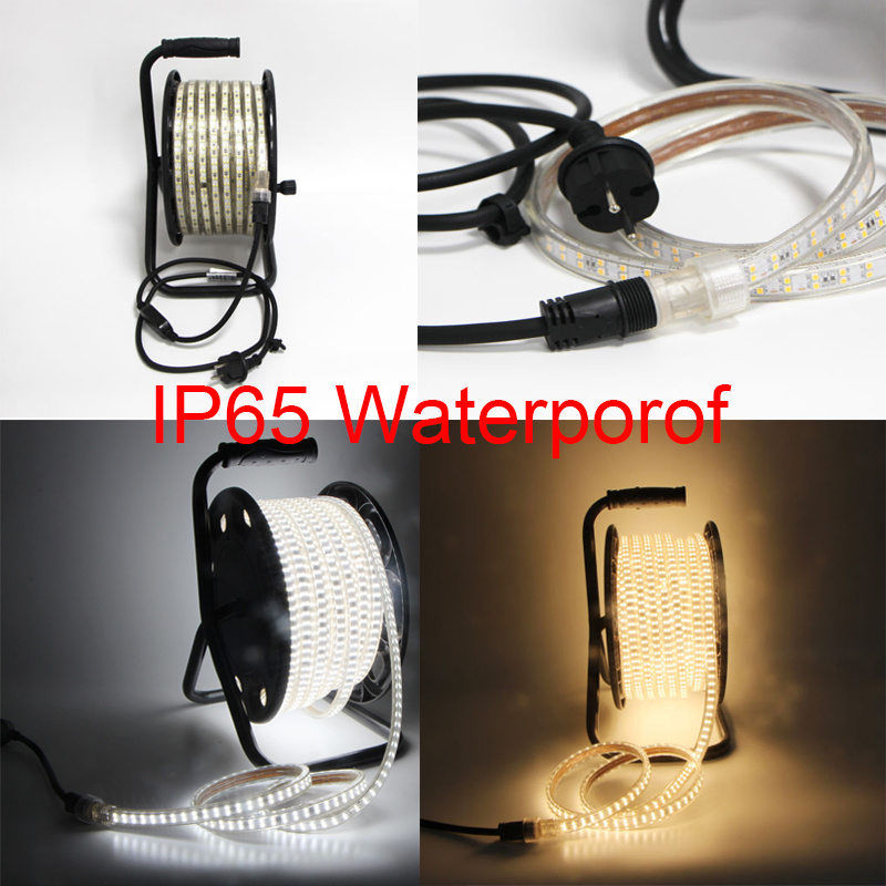 25m/lot 220V Led 2835 SMD Led Strip Rope Light 60leds/m Waterproof LED Strip High Voltage Flexible Le